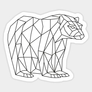 Low poly origami bear Sticker